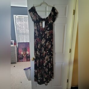 Cute long dress with romper underneath